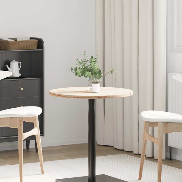 vidaXL Blat stołu, &Oslash;60x2,5 cm, lite drewno sosnowe