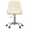 vidaXL Obrotowe krzesło biurowe, kremowe, tapicerowane tkaniną