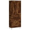 vidaXL Witrynka przydymiony dąb 69,5x34x180 cm materiał drewnopochodny