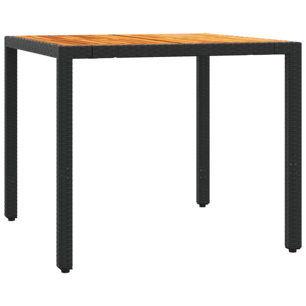 vidaXL 3-cz. zestaw mebli ogrodowych z poduszkami, czarny, rattan PE