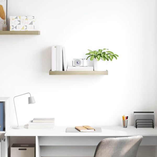 vidaXL P&oacute;łka ścienna, kolor dębowy, 60x23,5x3,8 cm, MDF