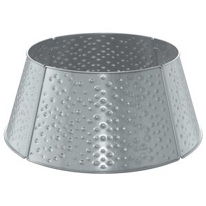 vidaXL Osłona pod choinkę W kształcie stożka srebrny &Oslash; 62 x 25 cm Stal