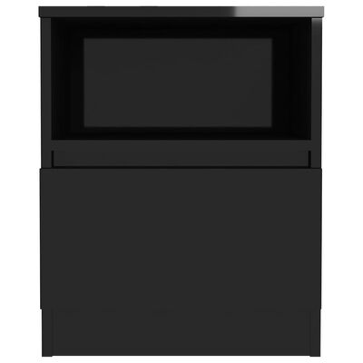 vidaXL Szafka nocna, czarna, wysoki połysk, 40x40x50 cm, płyta wiórowa
