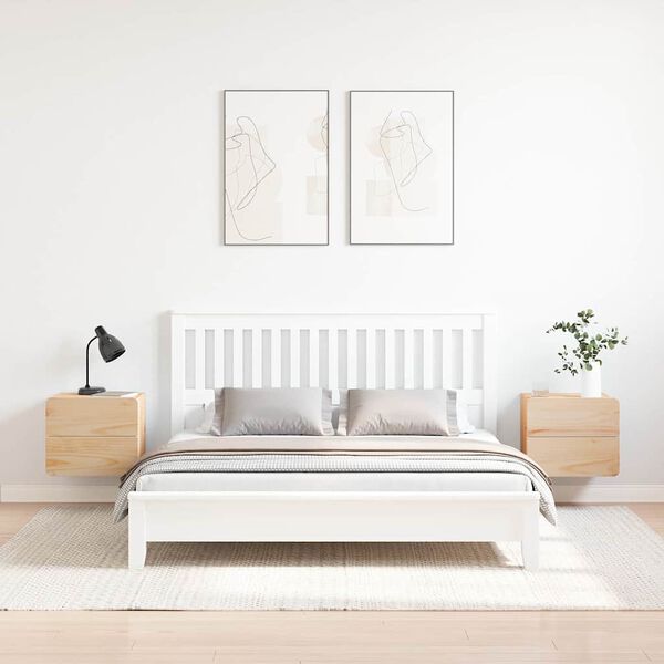 vidaXL Stolik nocny z szufladą 2 pcs Naturalny 39 x 34 x 33 cm