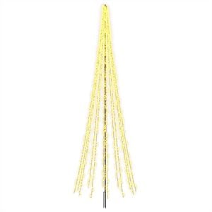 vidaXL Choinka świąteczna LED 485 cm 3000 LED Ciepła biel Stal Czarny