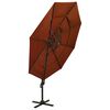 vidaXL 4-poziomowy parasol na aluminiowym słupku, terakotowy, 3x3 m