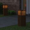 vidaXL Słoneczna LED lampa na ścieżkę 2 pcs Stal Corten Stal Corten