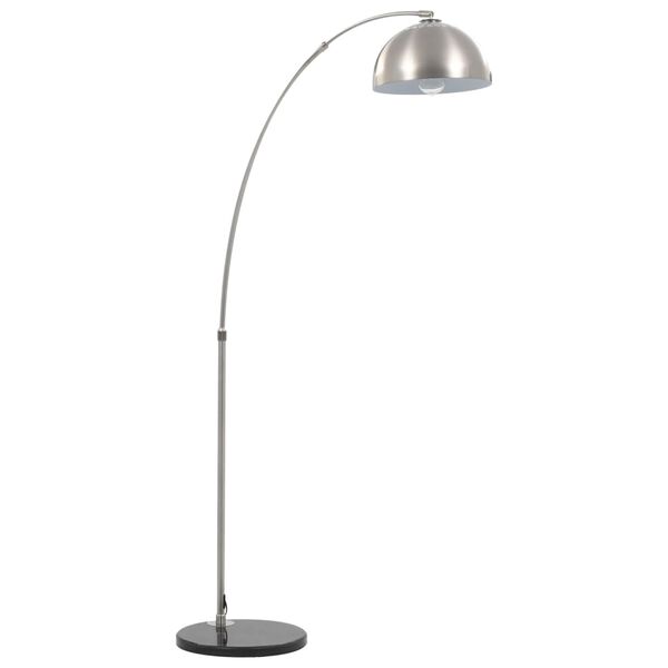 vidaXL Lampa łukowa, 60 W, srebrna, E27, 170 cm
