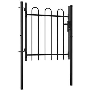 vidaXL Brama ogrodzeniowa jednoskrzydłowa BOXTEL z pałąkiem na g&oacute;rze 100 x 75 cm