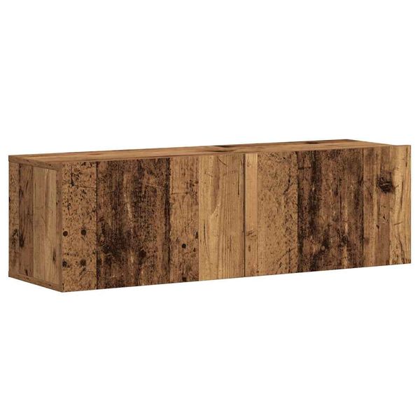 vidaXL Wiszące szafki telewizyjne, 3 szt., stare drewno