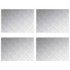 vidaXL Stopień 4 szt. 70 x 50 cm Srebrny Aluminium Prostokątny
