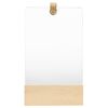 vidaXL Lustro ścienne z p&oacute;łką z litego drewna sosnowego, 23x39,5 cm