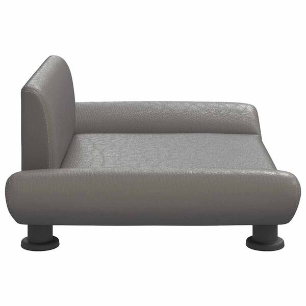 vidaXL Legowisko dla psa, szare, 70x45x28 cm, sztuczna sk&oacute;ra