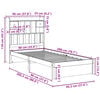 vidaXL Ł&oacute;żko z regałem, bez materaca, 90x200 cm, sosnowe