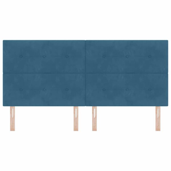 vidaXL Zagł&oacute;wek Ciemnoniebieski 200 cm Aksamit