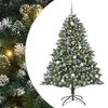vidaXL Sztuczna choinka z podstawą Zielony 210 cm PVC, plastik i stal