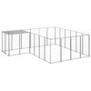 vidaXL Kojec dla psa, srebrny, 8,47 m&sup2;, stalowy