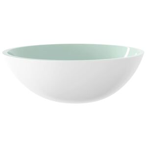 vidaXL Umywalka ze szkła, 50x37x14 cm, biała
