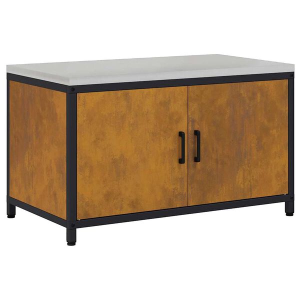 vidaXL Przechowywanie w kuchni z p&oacute;łką Rdzawy 60 x 50 x 92 cm Stal