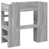 vidaXL Rama ł&oacute;żka piętrowego z biurkiem Szary Sonoma 75 x 190 cm