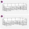 vidaXL Zestawy sof 7 pcs Naturalny i Jasny Szary Lite Drewno Akacji