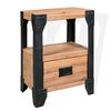 vidaXL Szafka nocna, lite drewno akacjowe, stal, 40 x 30 x 54 cm