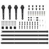 vidaXL System do montażu drzwi przesuwnych, 305 cm, stal, czarny
