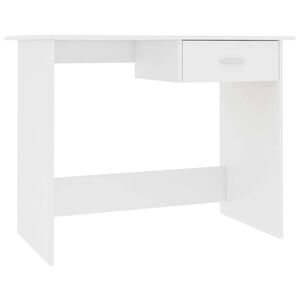 vidaXL Biurko, białe, 100x50x76 cm, materiał drewnopochodny