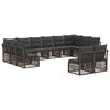 vidaXL Zestaw Sof na Ogr&oacute;d 12 pcs Szary polirattan