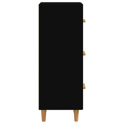 vidaXL Szafka, czarna, 34,5x34x90 cm, materiał drewnopochodny