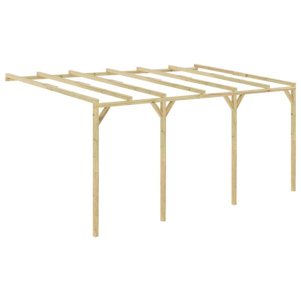 vidaXL Pergola przyścienna, 5 x 3 x 2,1 m, drewniana