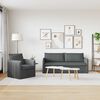 vidaXL Zestaw Sof 2 pcs Ciemnoszary 196 x 82 x 85 cm tkanina