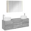 vidaXL Zestaw mebli łazienkowych 4 pcs Szary Sonoma