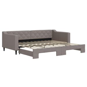 vidaXL Sofa rozsuwana, kolor taupe, 90x200 cm, tkanina