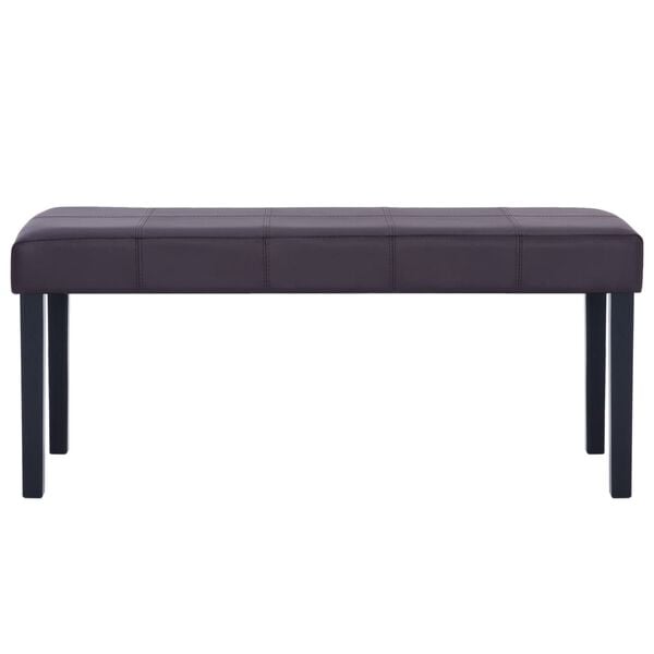 vidaXL Ławka, 106 cm, brązowa, sztuczna skóra