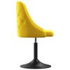 vidaXL Krzesło stołowe, musztardowe, obite aksamitem