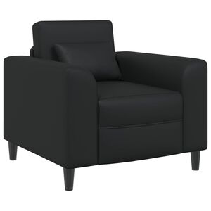 vidaXL Fotel Czarny Ekosk&oacute;ra