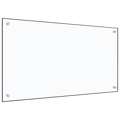 vidaXL Panel ochronny do kuchni, przezroczysty, 90x50 cm, szkło