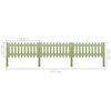 vidaXL Płot sztachetowy impregnowany sosnowy 5,1 m 80 cm 6/9 cm