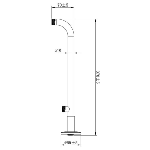 SCH&Uuml;TTE Ramię prysznicowe LE HAVRE, do montażu na ścianie, chromowane