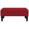 vidaXL 2-os. kanapa z poduszkami i podn&oacute;żkiem, czerwona, aksamitna