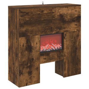 vidaXL Kominek elektryczny Dąb wędzony 75 x 24,5 x 75 cm