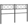 vidaXL Metalowe wymienne wezgłowie, czarne, 120 cm