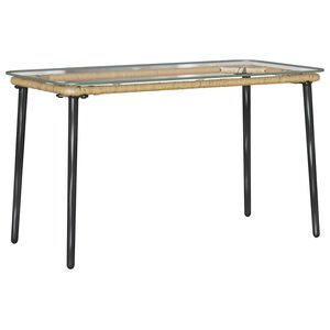 vidaXL St&oacute;ł Ogrodowy Naturalny 80 x 40 x 45 cm polirattan