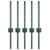 vidaXL Wbudowany słupek ogrodzeniowy 5 szt. zielony 80 cm