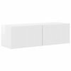 vidaXL Zestaw szafki pod telewizor na ścianę 4 pcs Wysoki połysk biały