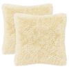 vidaXL Poszewka na poduszkę 2 pcs HEERLEN kremowy 40 x 40 cm Fleece PV