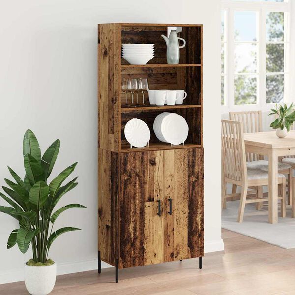 vidaXL Highboard Stare drewno 69,5 x 32,5 x 180 cm
