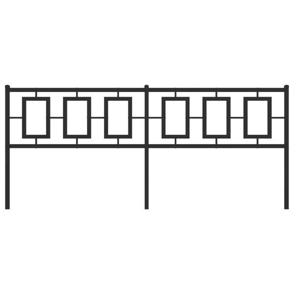 vidaXL Metalowe wymienne wezgłowie, czarne, 200 cm