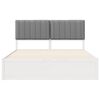 vidaXL Ramka ł&oacute;żka z tapicerowanym wezgłowiem Jasnoszary 160 x 200 cm